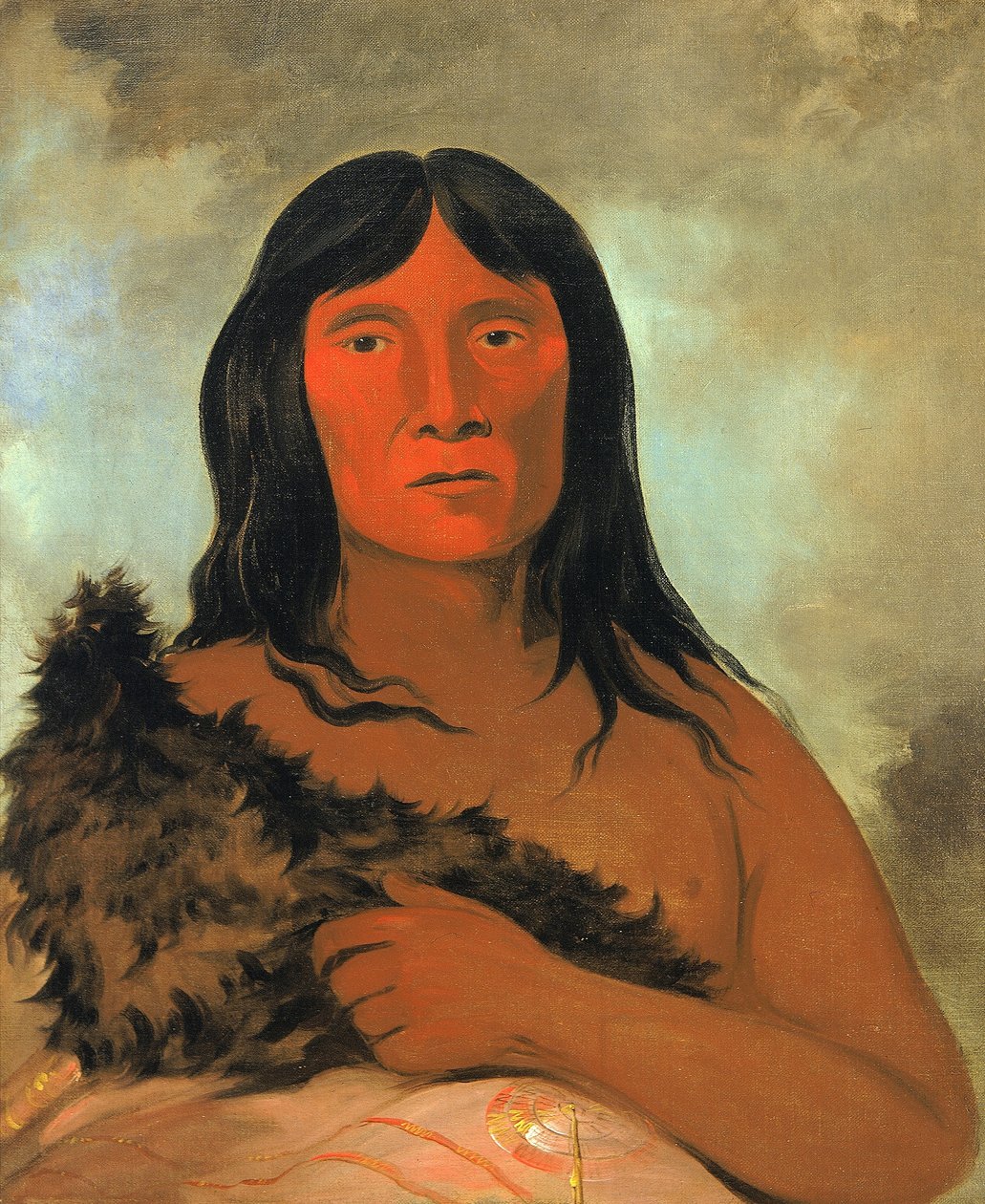 Kay-éé-qua-da-kúm-ee-gísh-kum, Der den Boden mit seinem Fuß prüft von George Catlin