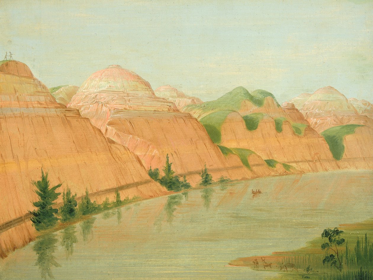 Prächtige Lehmklippen, 1800 Meilen oberhalb von St. Louis von George Catlin