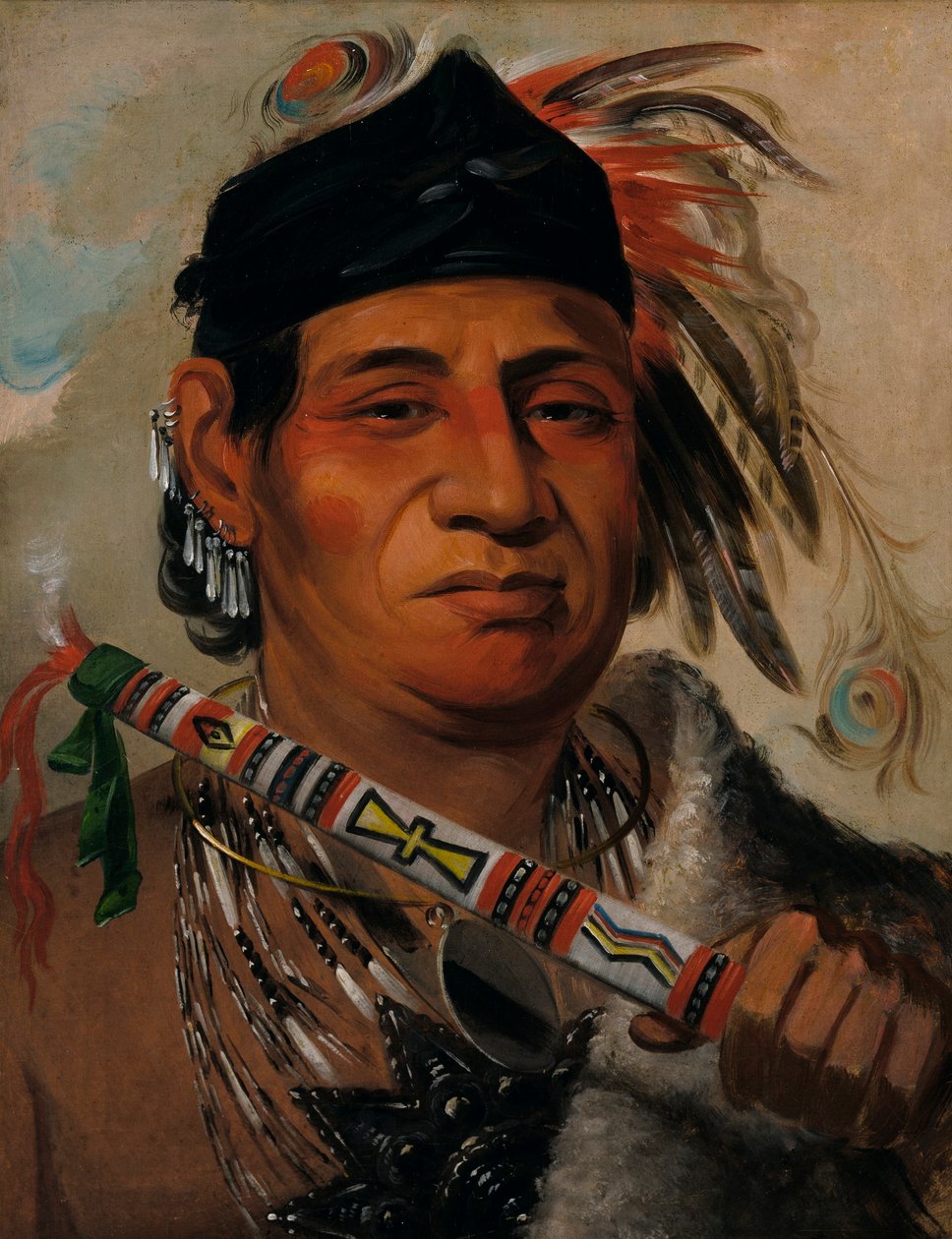 Mah-kée-mee-teuv, Grizzlybär, Häuptling des Stammes von George Catlin