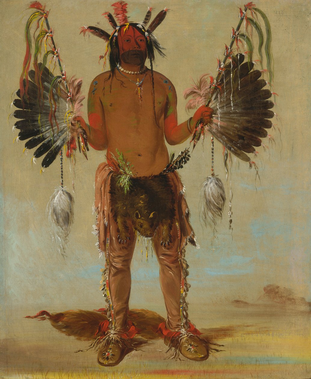 Mah-tó-he-ha, Alter Bär, ein Medizinmann von George Catlin
