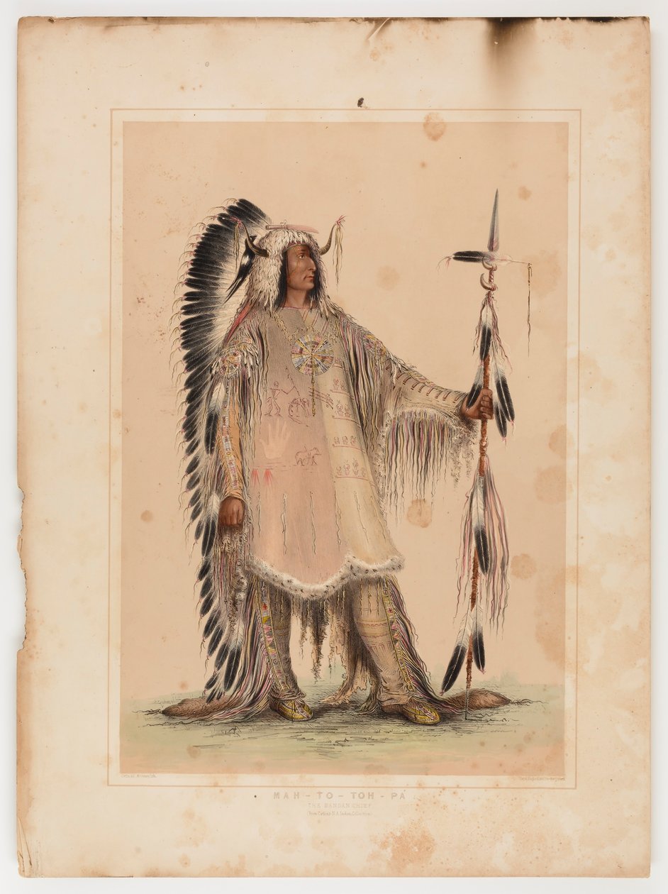 Mah-to-toh-pa, der Mandan-Häuptling von George Catlin
