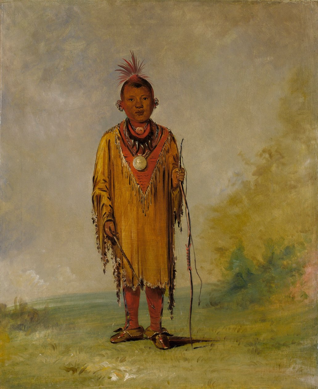 Me-sóu-wahk, Hirschhaar, Lieblingssohn von Kee-o-kúk von George Catlin