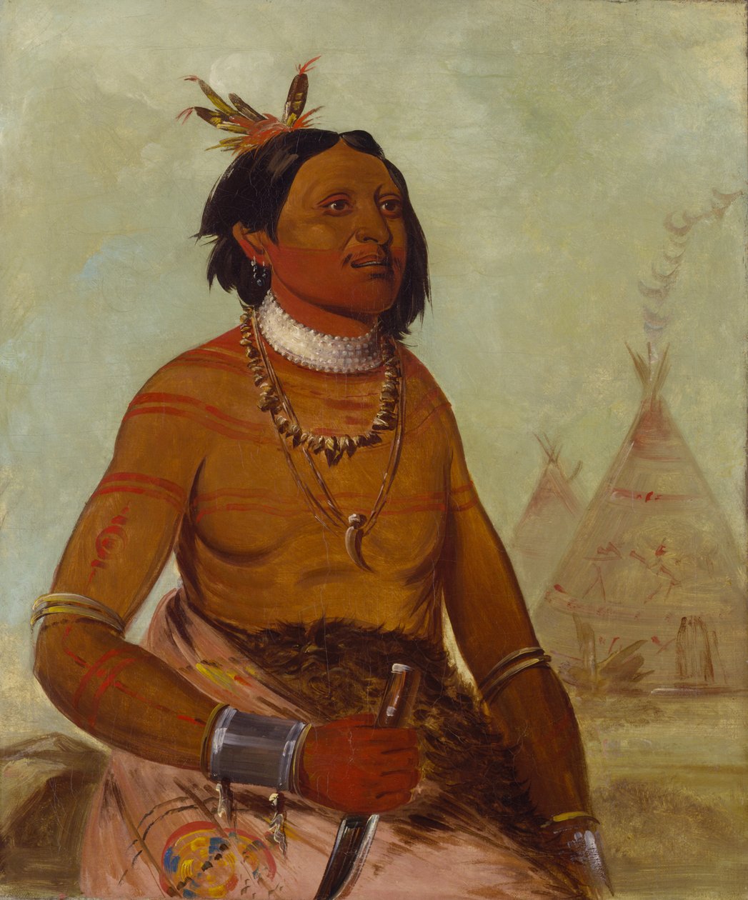 Quáy-hám-kay, Steinschale, ein Tapferer von George Catlin