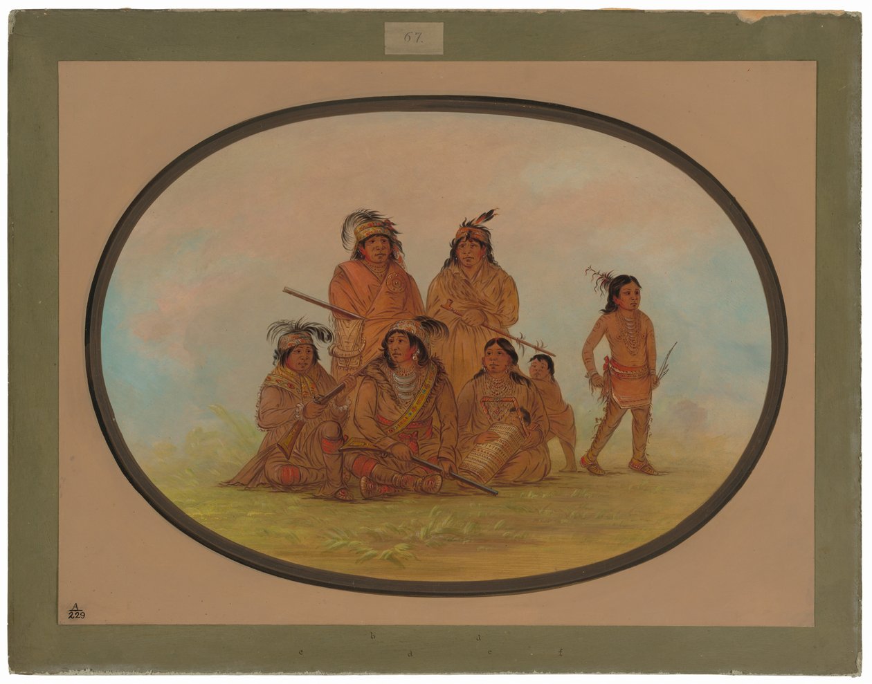 Seminolee-Indianer, Gefangene in Fort Moultrie von George Catlin