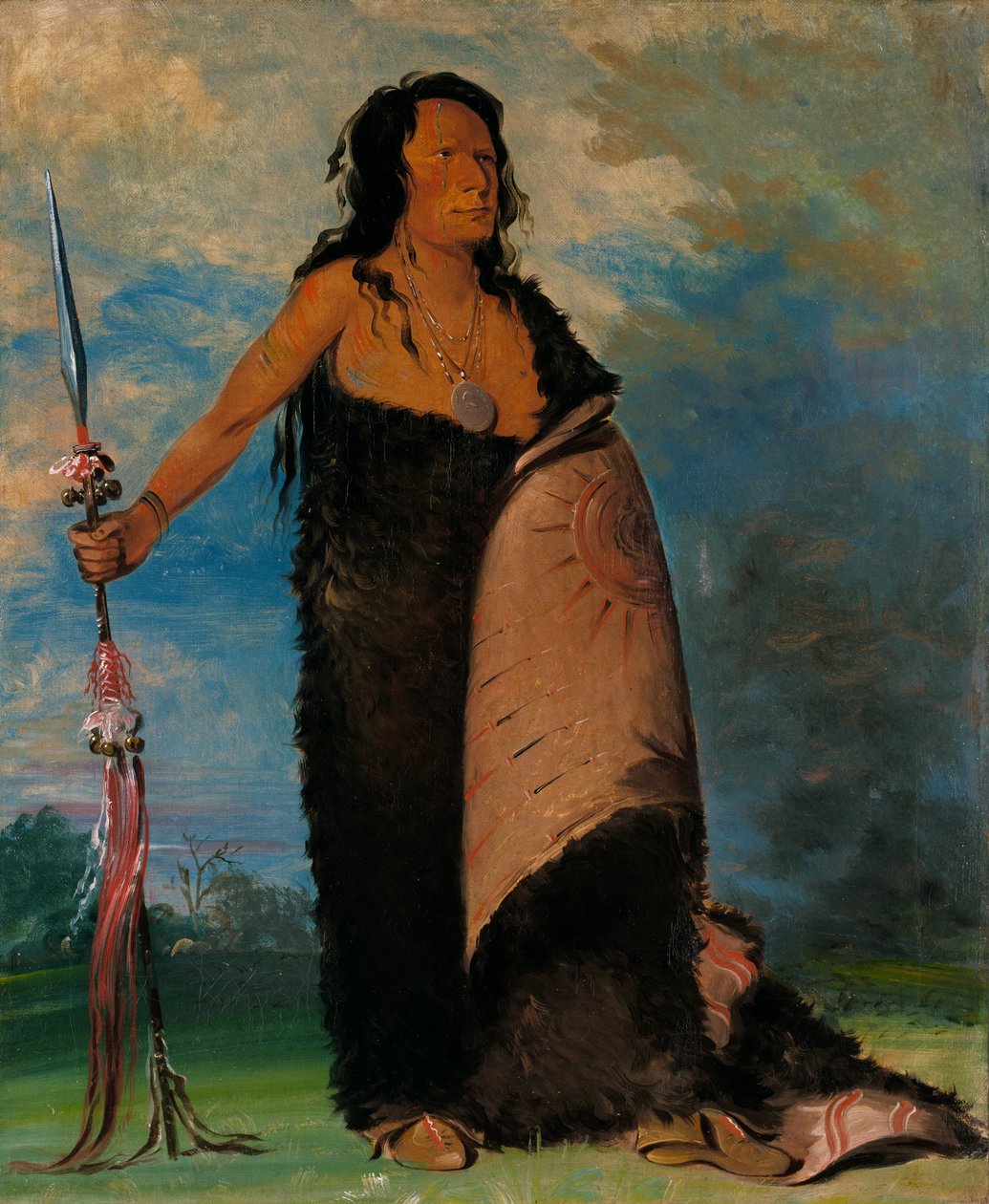 Shoo-de-gá-cha, Der Rauch, Häuptling des Stammes, 1832 von George Catlin
