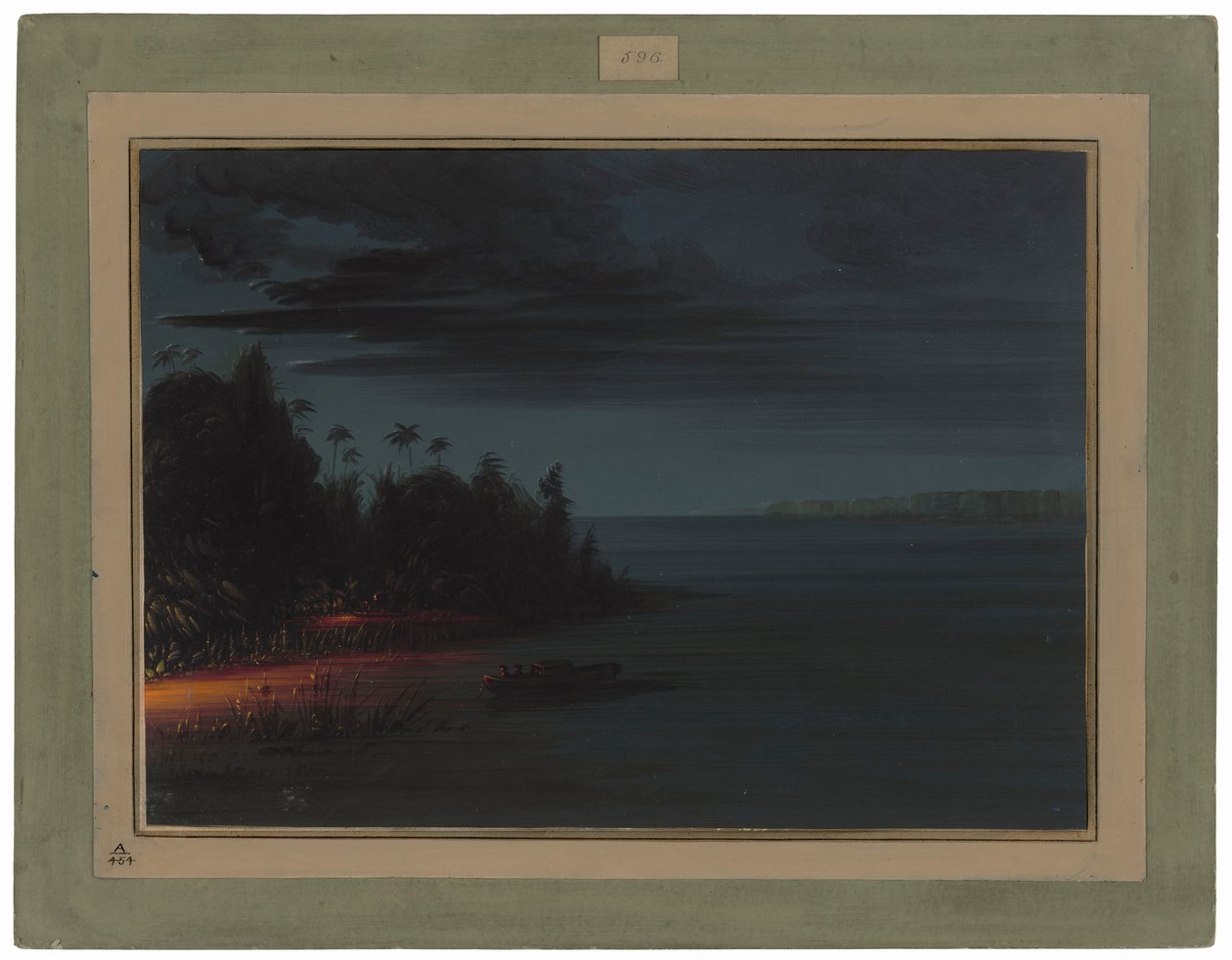 Speerfischen bei Fackellicht von George Catlin