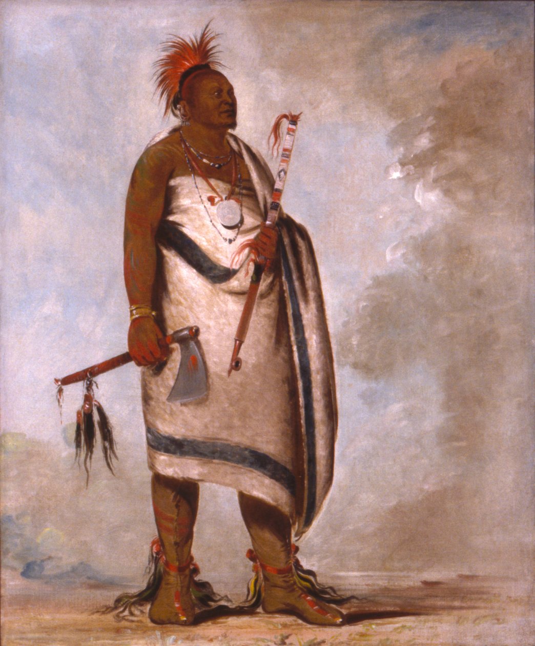 Tchong-tas-sáb-bee, Schwarzer Hund, Zweiter Häuptling von George Catlin