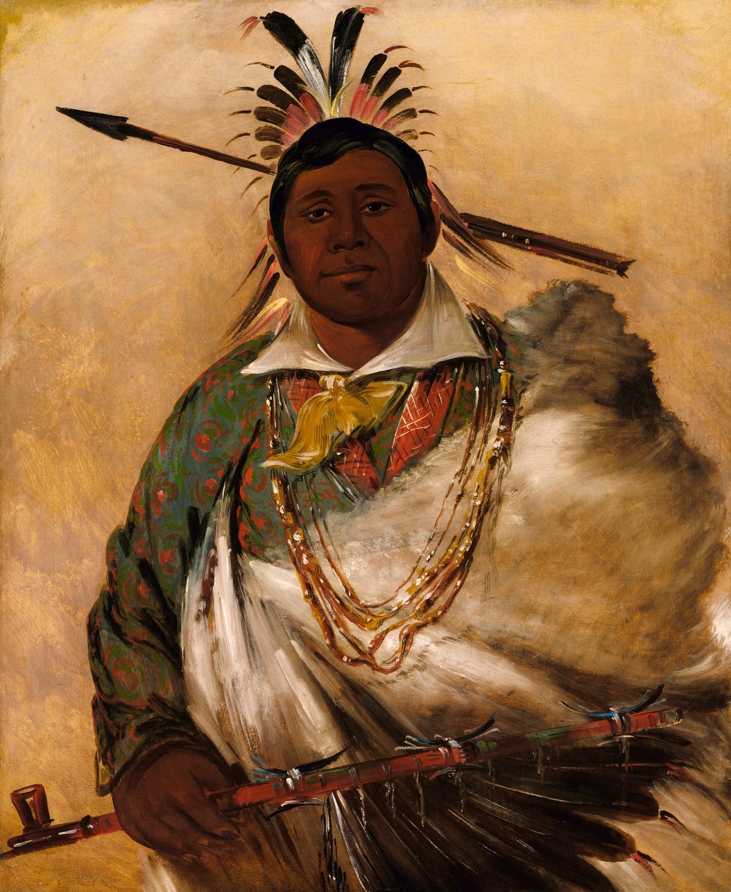 Téh-ke-néh-kee, Black Coat, ein Häuptling von George Catlin