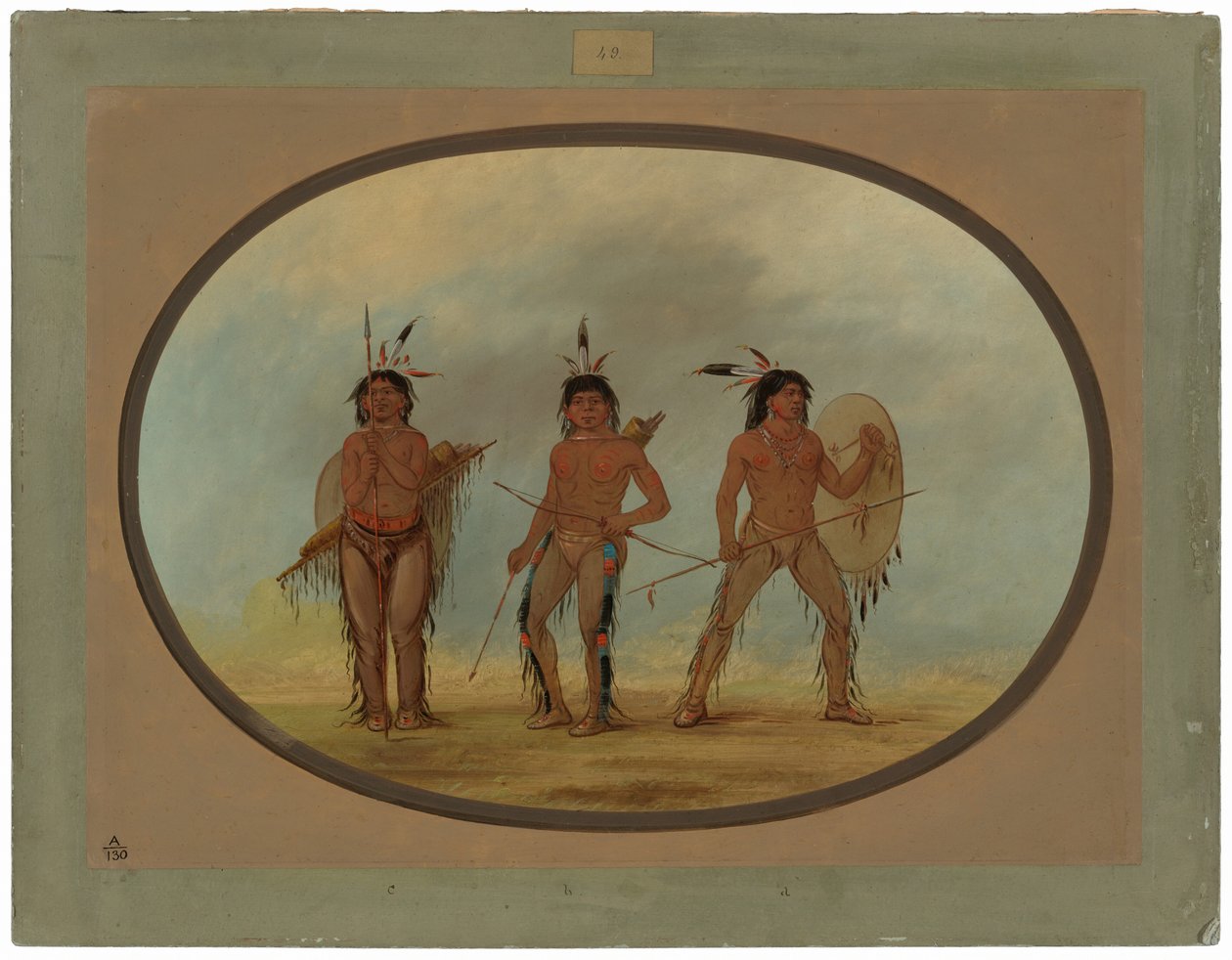 Drei Cheyenne-Krieger von George Catlin