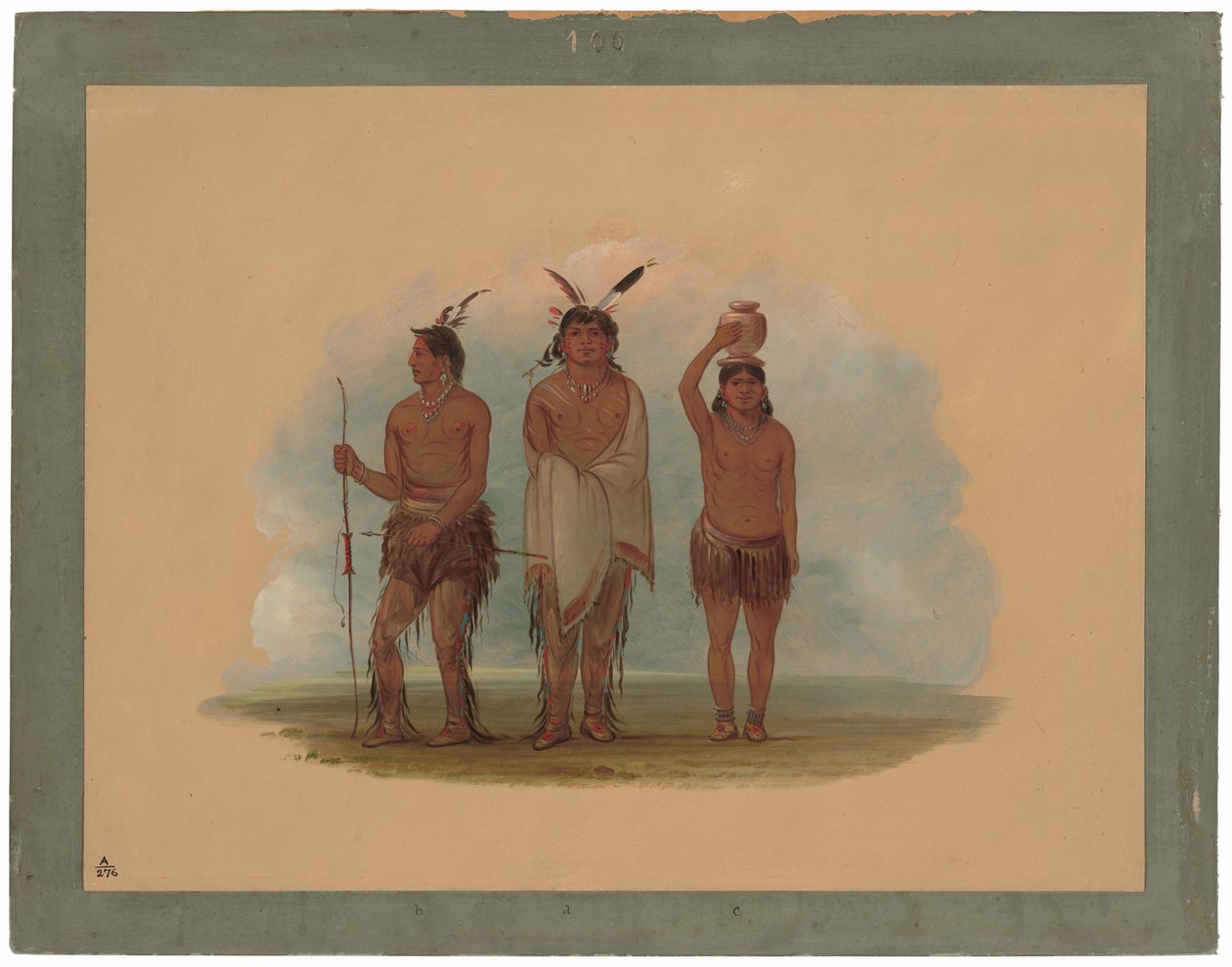 Drei Walla Walla-Indianer von George Catlin