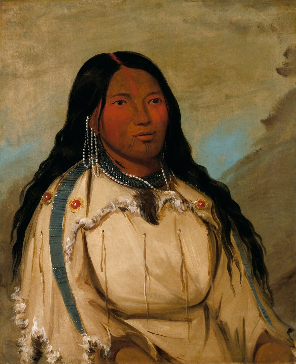 Tow-éé-ka-wet, eine Cree-Frau von George Catlin