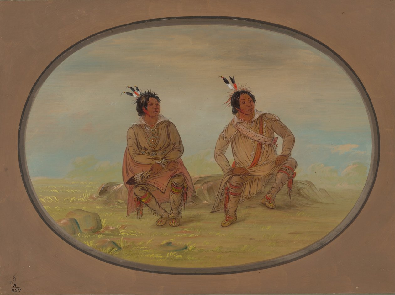 Zwei Choctaw-Indianer, 1861-1869 von George Catlin