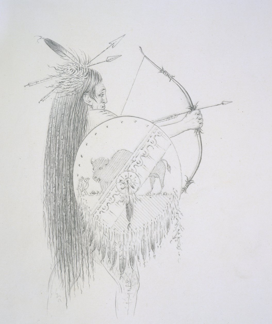 Un-ka-ka Ha-hon-she-kaw (Die langen Fingernägel) 1852 von George Catlin