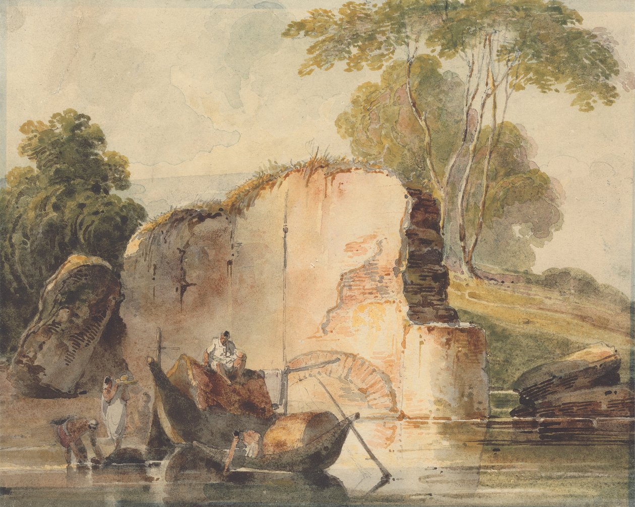 Eine Flusslandschaft von George Chinnery