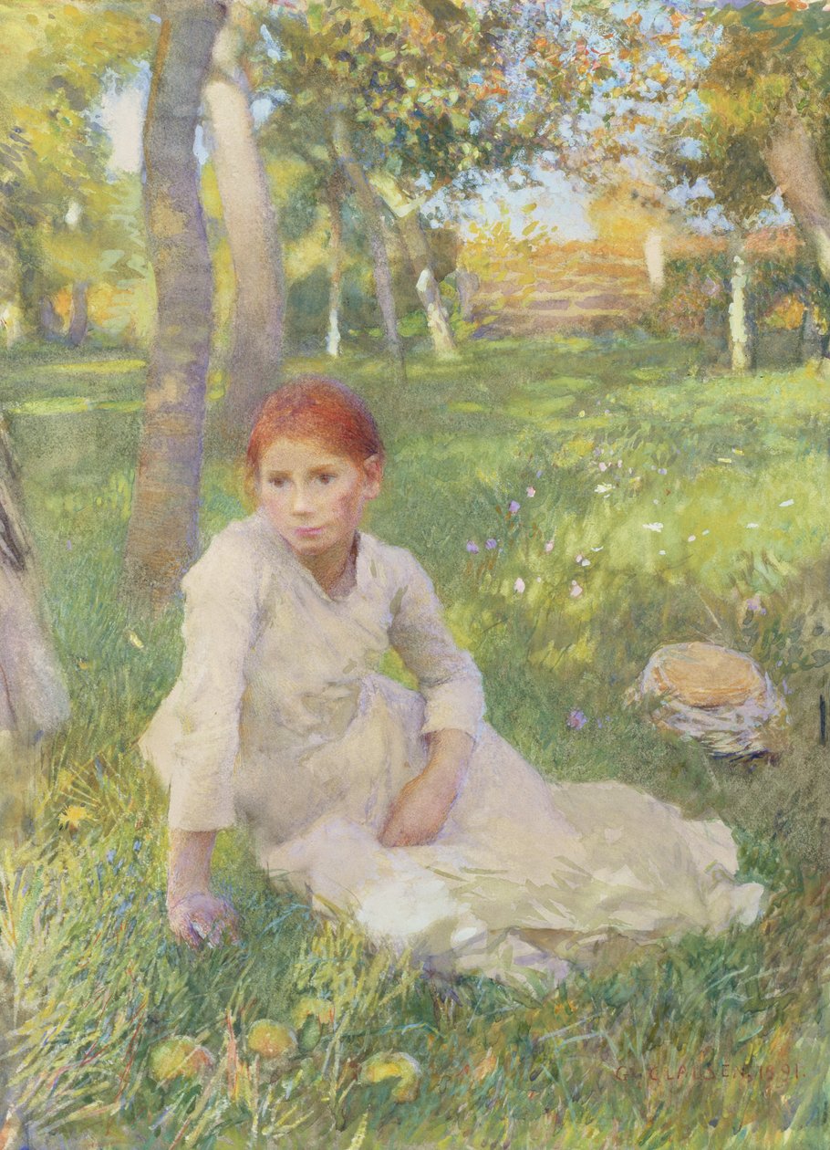 Müßiggang, 1891 von George Clausen