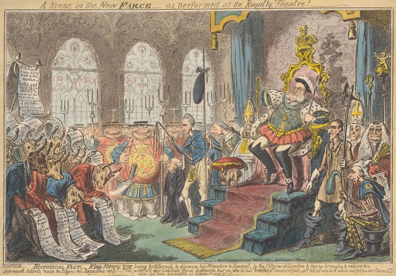 Eine Szene in der neuen Farce - aufgeführt im Royalty Theatre! von George Cruikshank