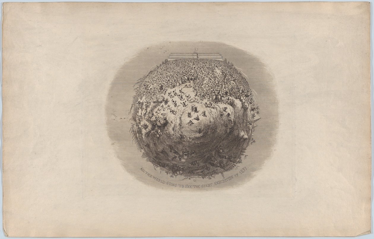 Die ganze Welt geht zur Großen Ausstellung von 1851 von George Cruikshank