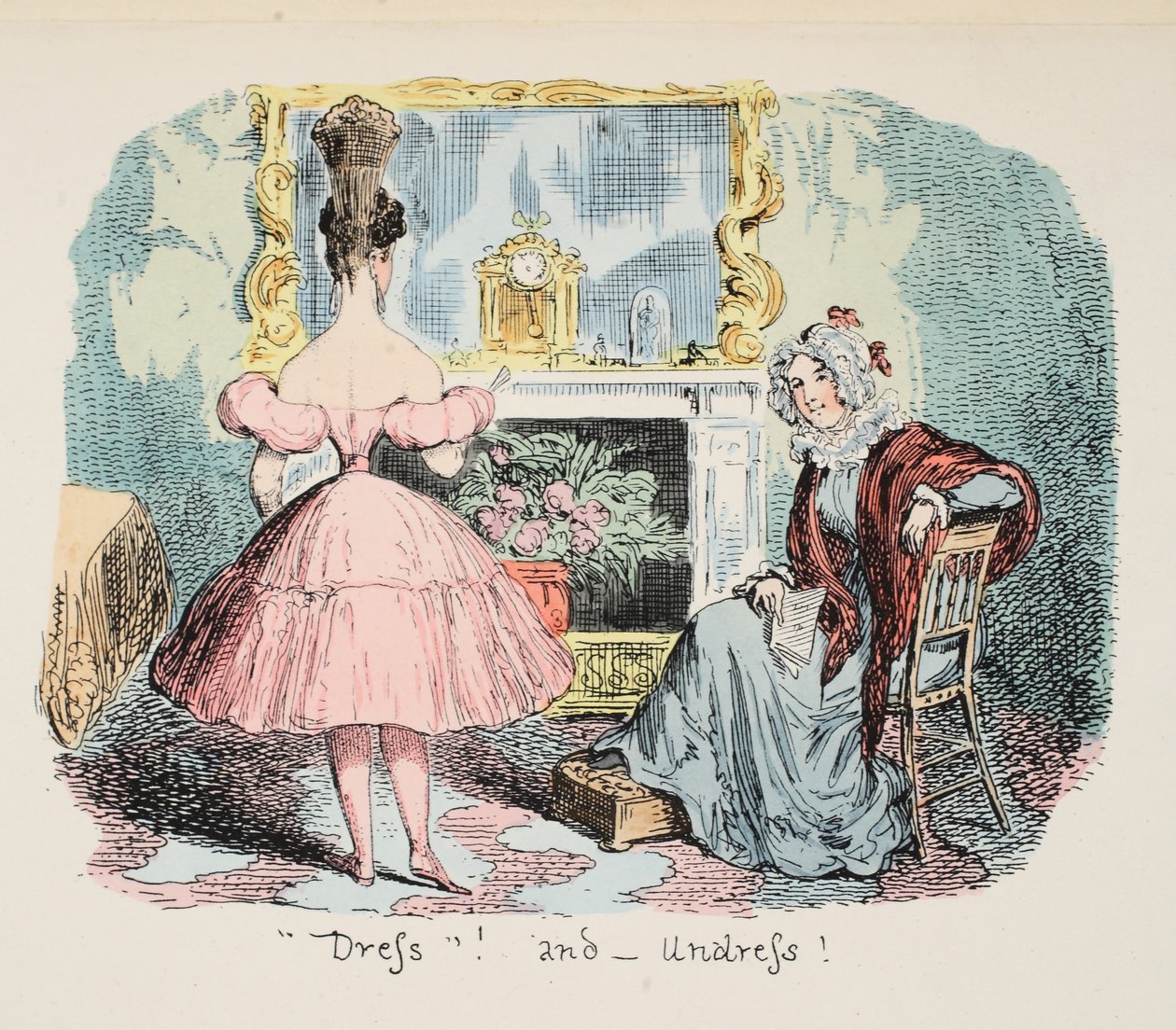 Kleidung und Entkleidung, veröffentlicht 1832 von George Cruikshank