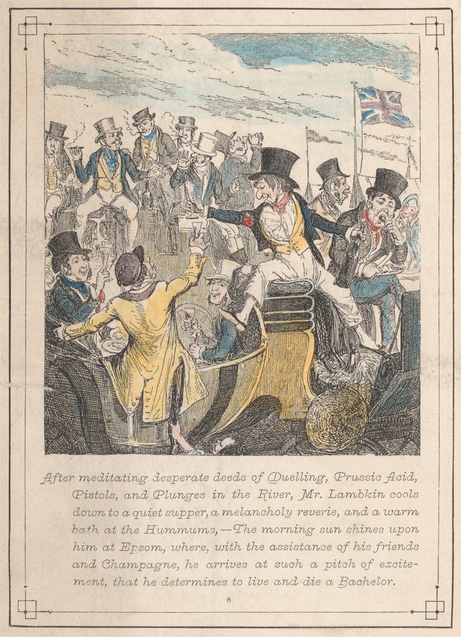 Illustrationen aus Mr. Lambkin, Platte 8 von George Cruikshank
