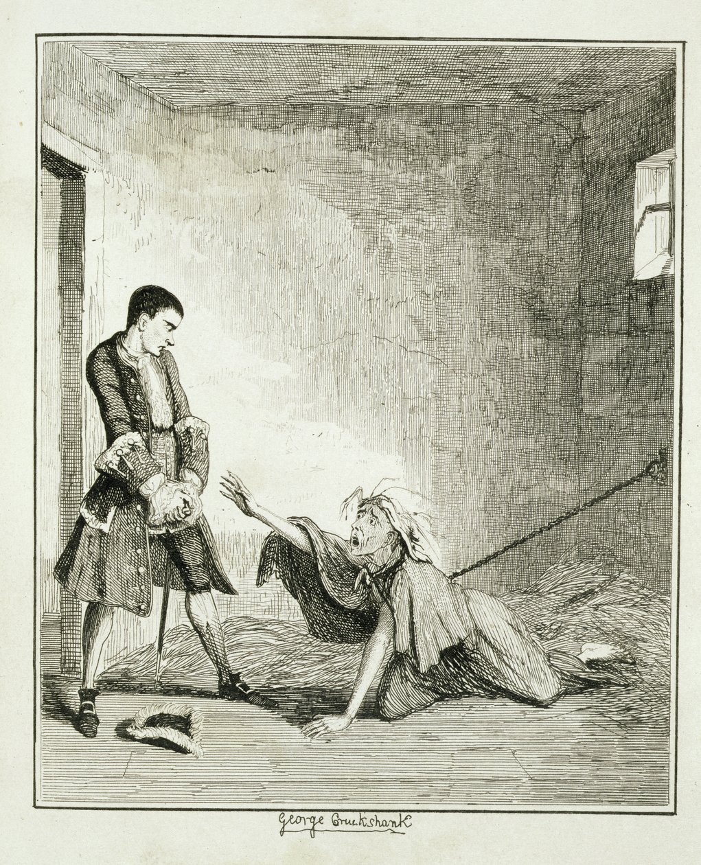 Jack besucht seine Mutter im Bethlehem Hospital, London, Illustration aus 