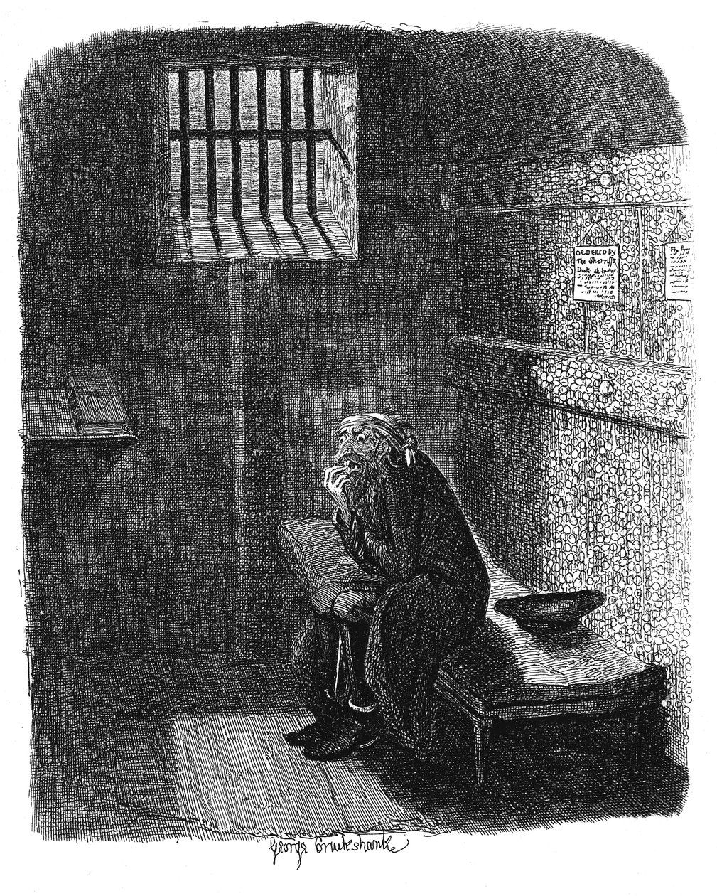 Szene aus Oliver Twist von Charles Dickens, 1837 von George Cruikshank