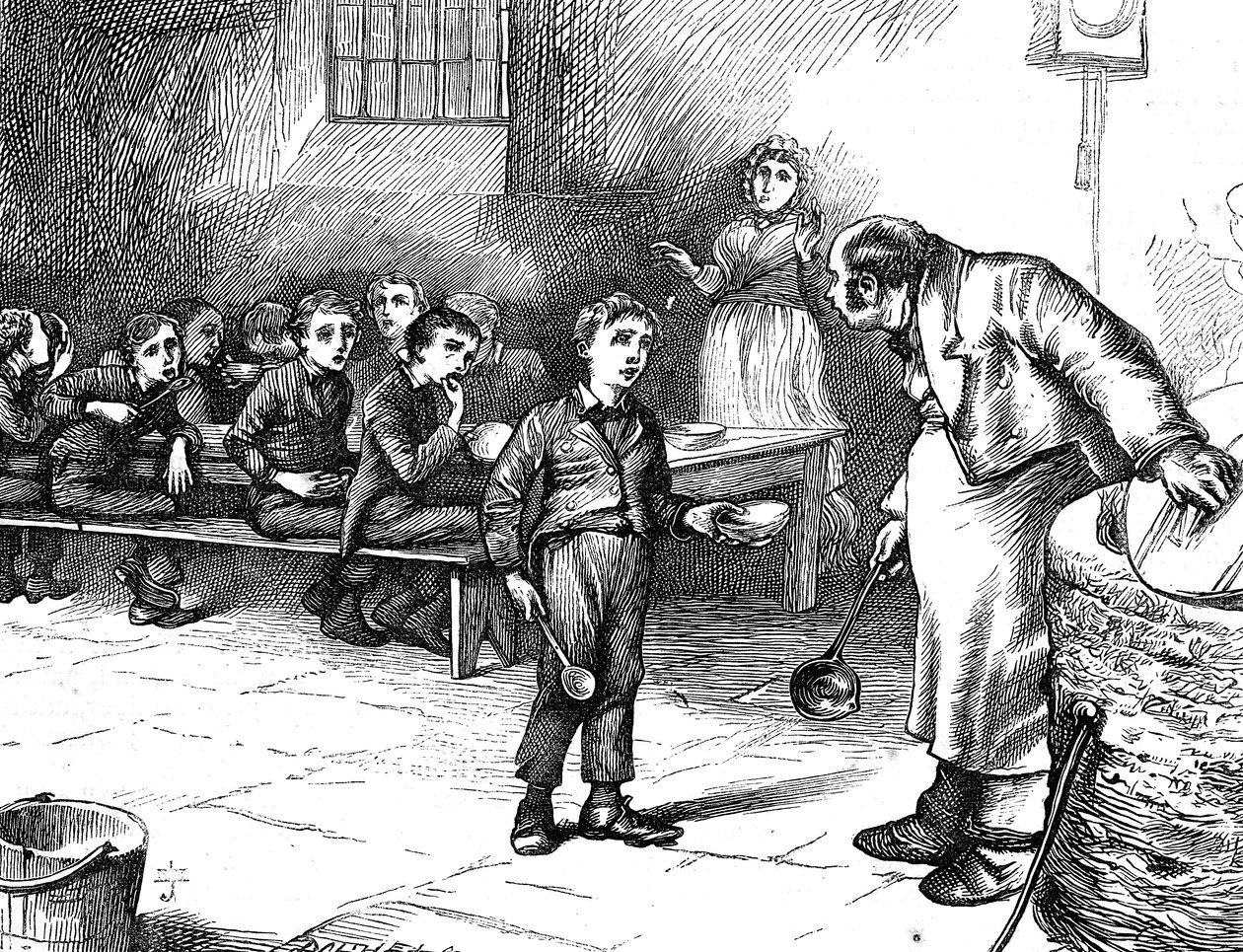 Szene aus Oliver Twist von Charles Dickens, 1871 von George Cruikshank