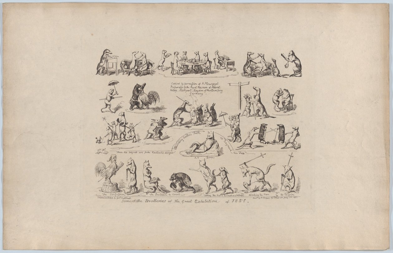 Einige der Kuriositäten der Großen Ausstellung, 1851 von George Cruikshank