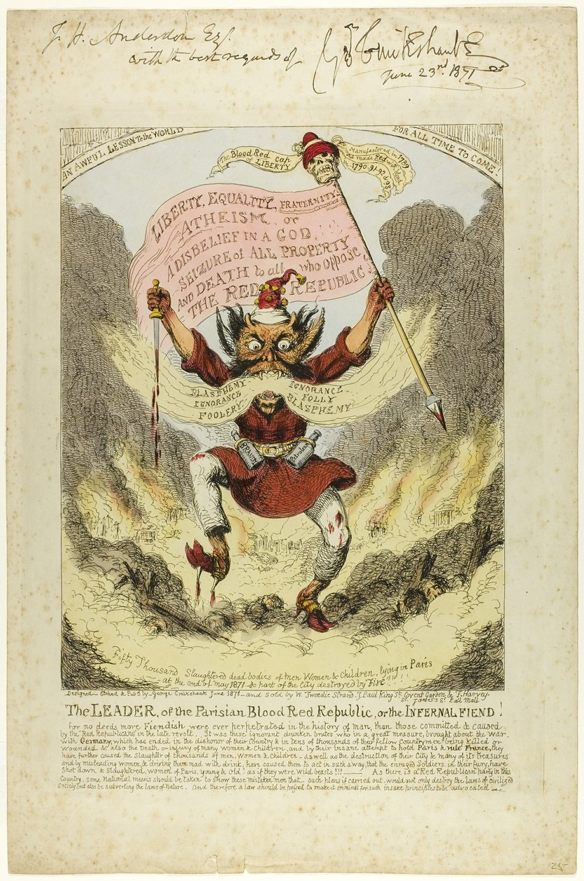 Der Anführer der Pariser Blutroten Republik von George Cruikshank