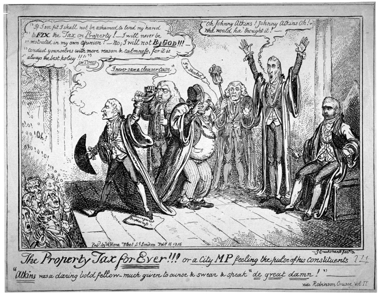 Die Grundsteuer für immer!!! von George Cruikshank