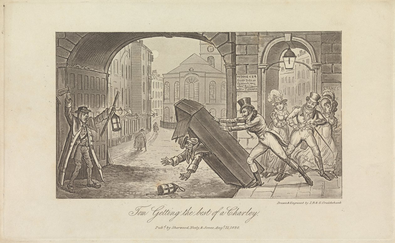Tom besiegt einen Charley von George Cruikshank