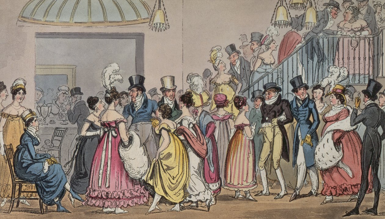 Tom und Jerry im Salon von Covent Garden, aus Life in London von Pierce Egan, 1821 von George Cruikshank