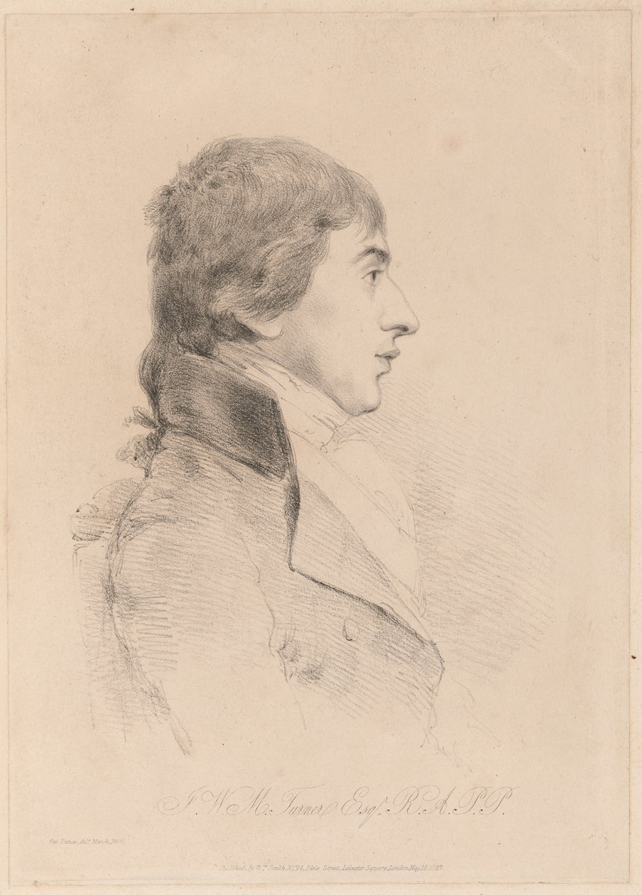 Porträt von J.M.W. Turner, R.A., ca. 1800 von George Dance