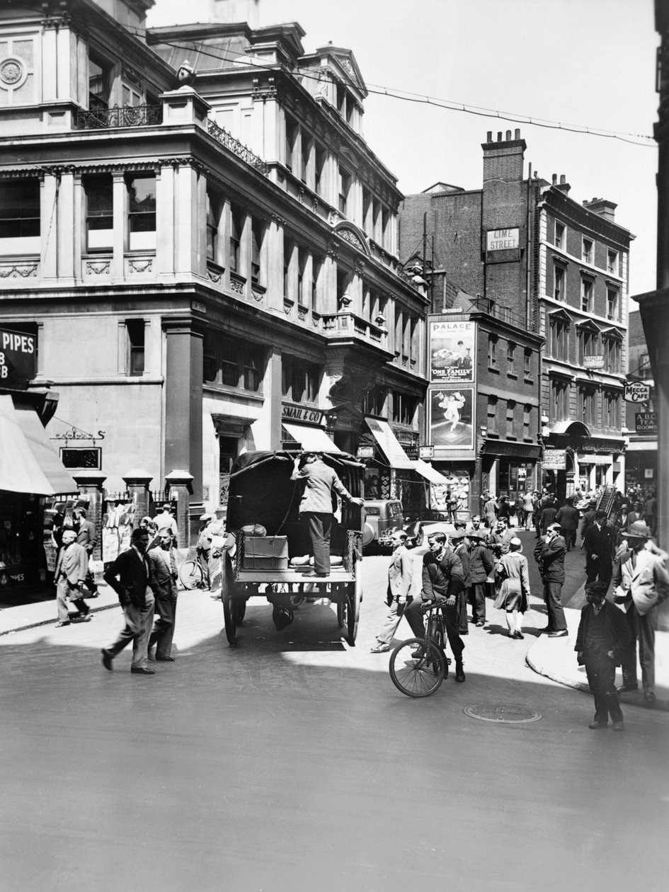 Leadenhall Street Blick nach Westen, City of London, vor 1933 von George Davison Reid