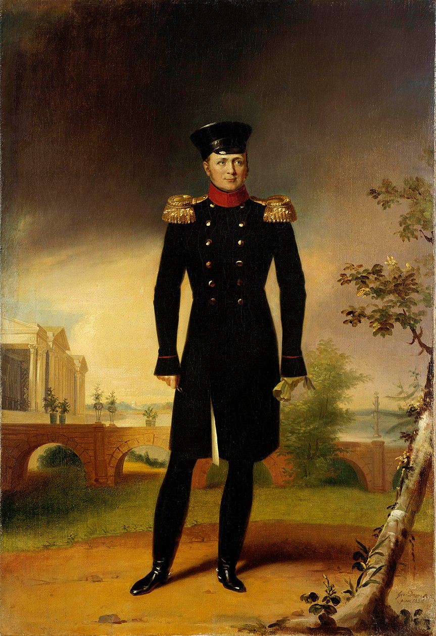 Porträt des russischen Zaren Alexander I. im Offizierskostüm von George Dawe