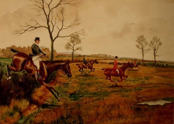 Jagd im vollen Galopp von George Derville Rowlandson
