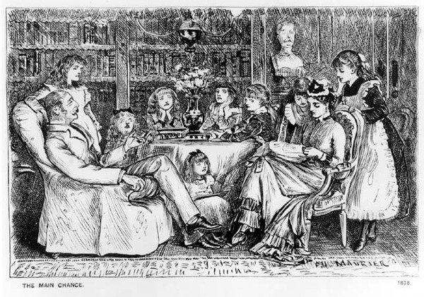 Die Hauptchance, Illustration aus Punch, 1878 von George du Maurier