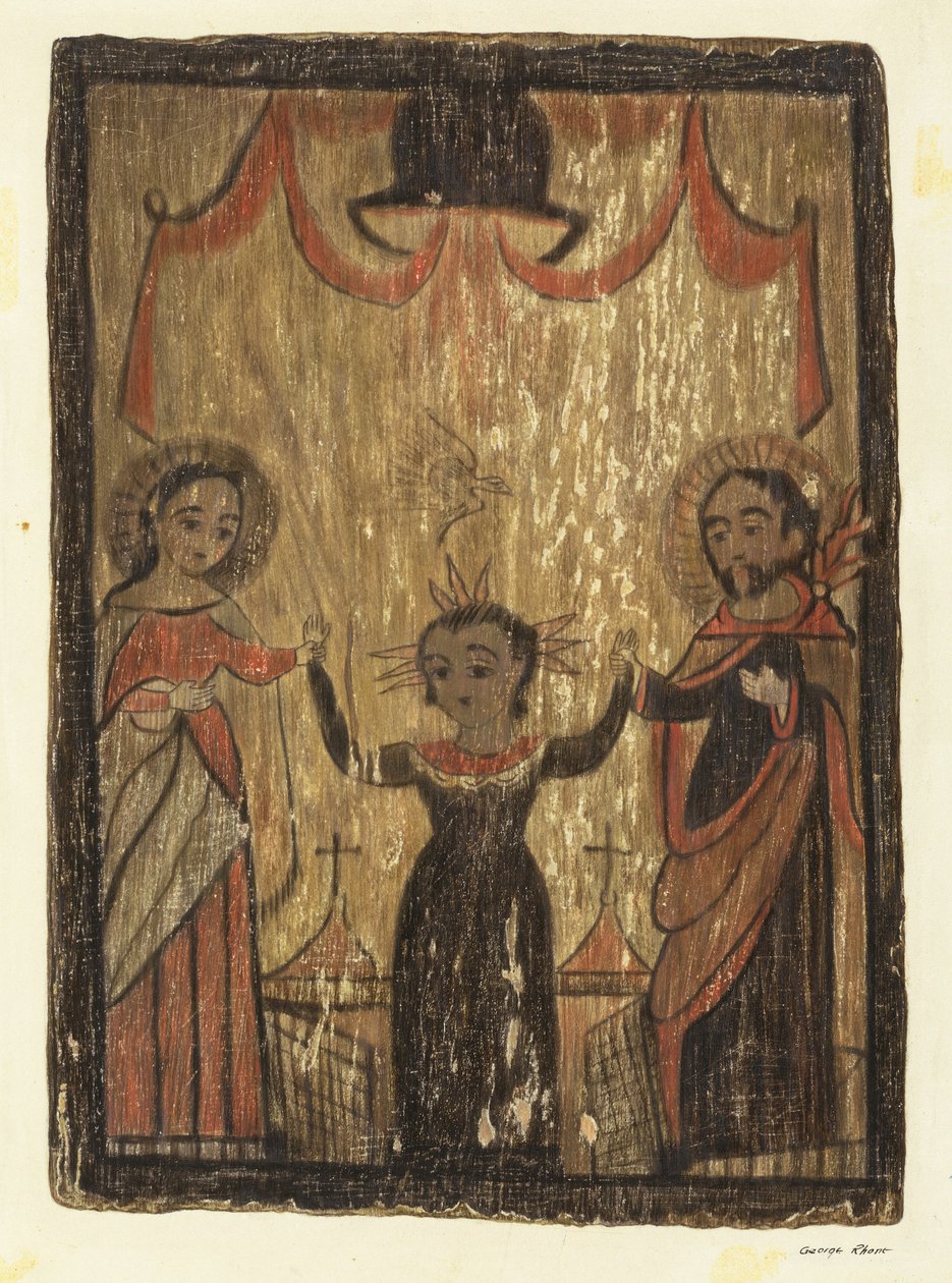 Retablo - Die Heilige Familie, ca. 1938 von George E. Rhone