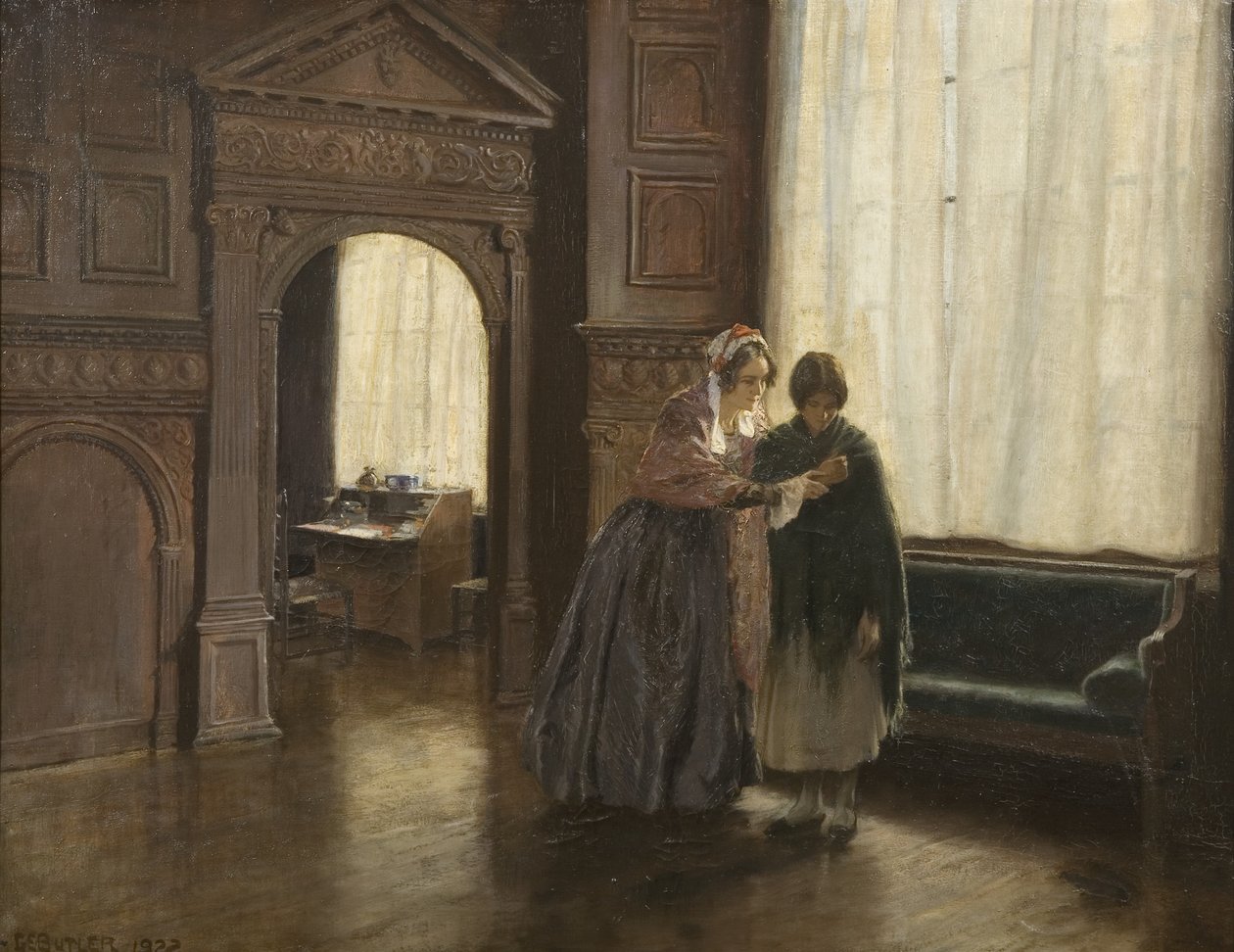Mrs Mary Carpenter und ihr erstes Reformmädchen, Annie Woolham, in Red Lodge, 10. Oktober von George Edmund Butler