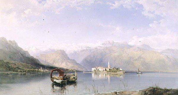 Isola Pescatori von Isola Bella am Lago Maggiore von George Edwards Hering