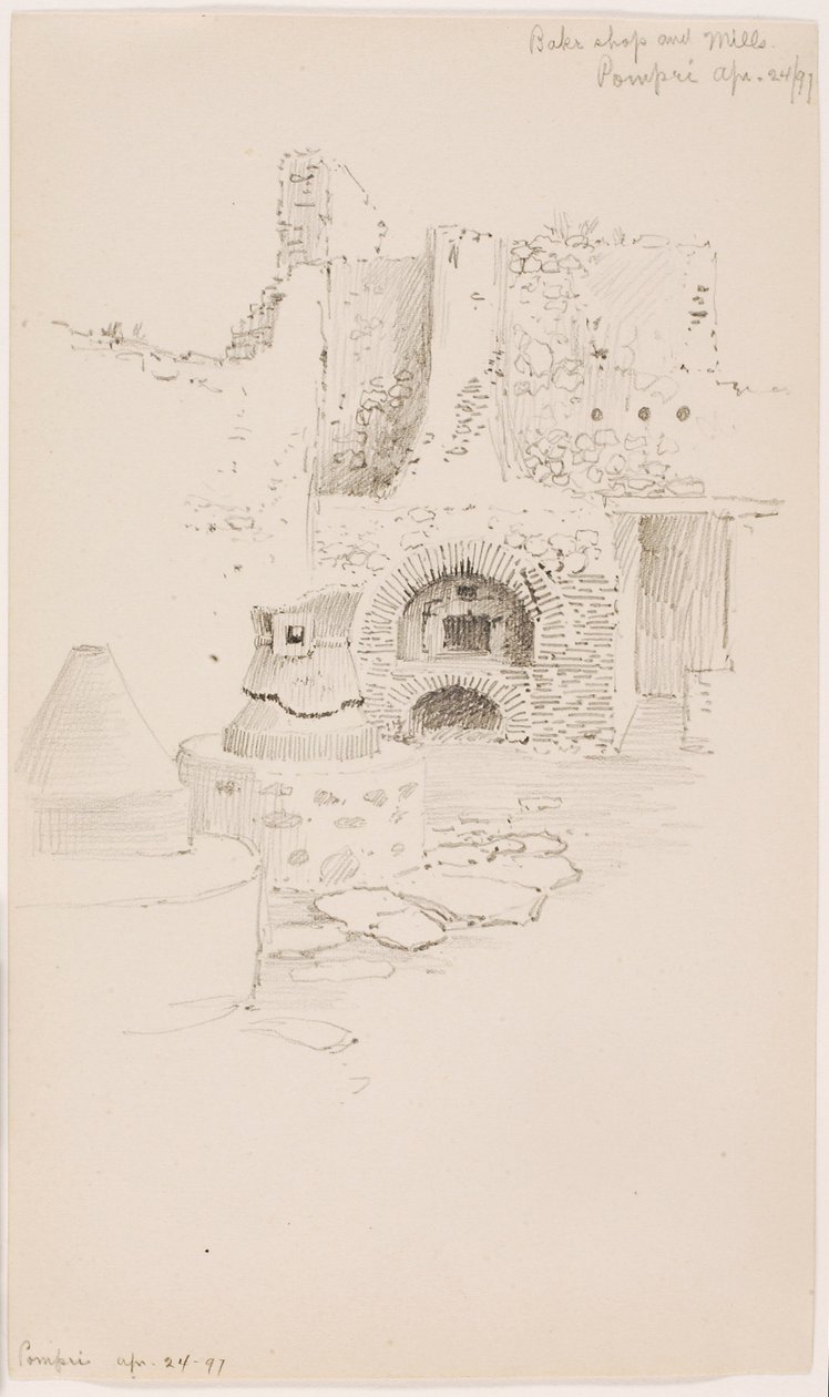 Bäckerei und Mühlen, Pompeji von George Elbert Burr