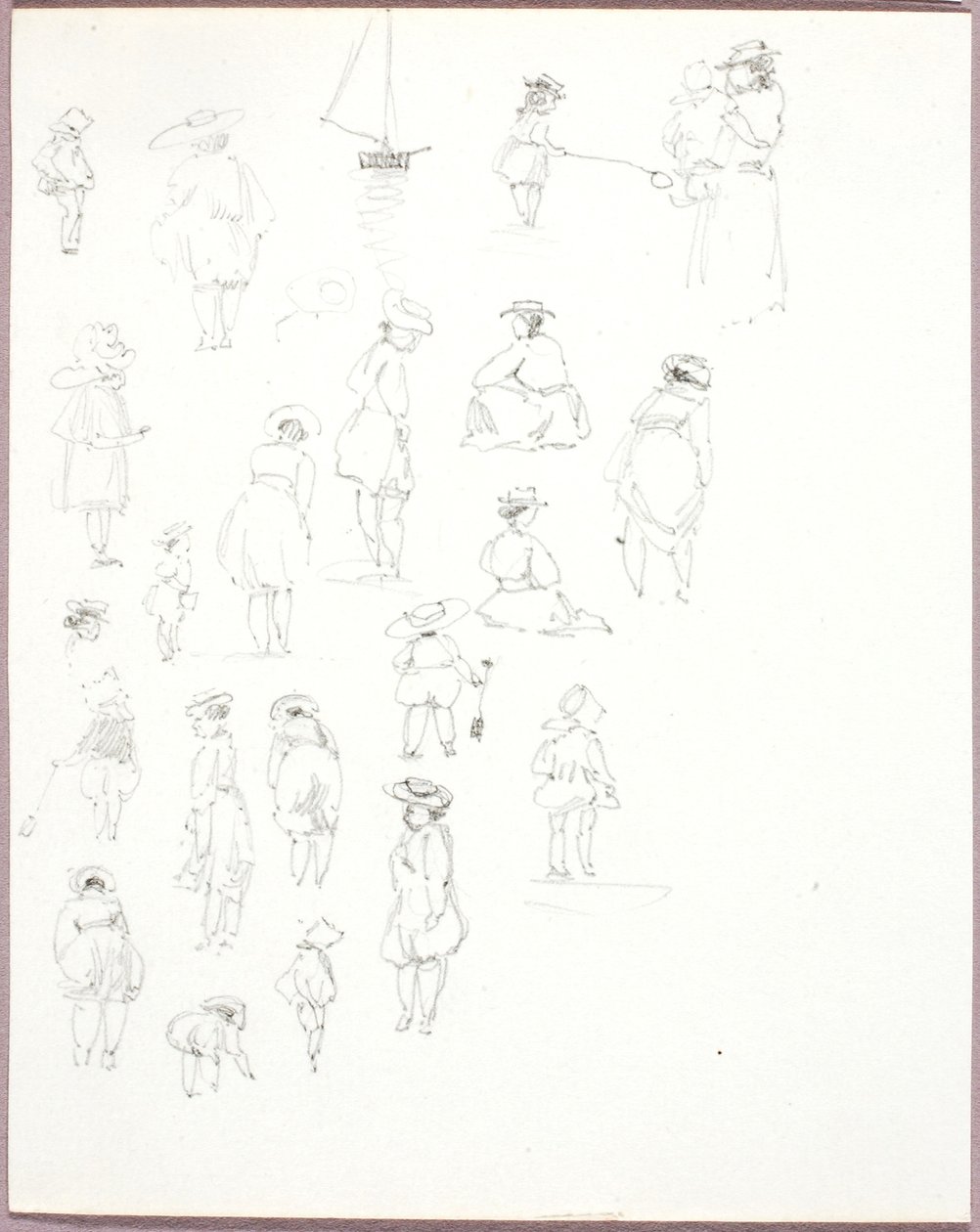 Ohne Titel--Figurenstudien von hinten von George Elbert Burr