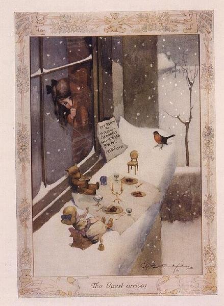 Der Gast kommt an, aus "The Graphic Christmas Number" von George Ernest Studdy