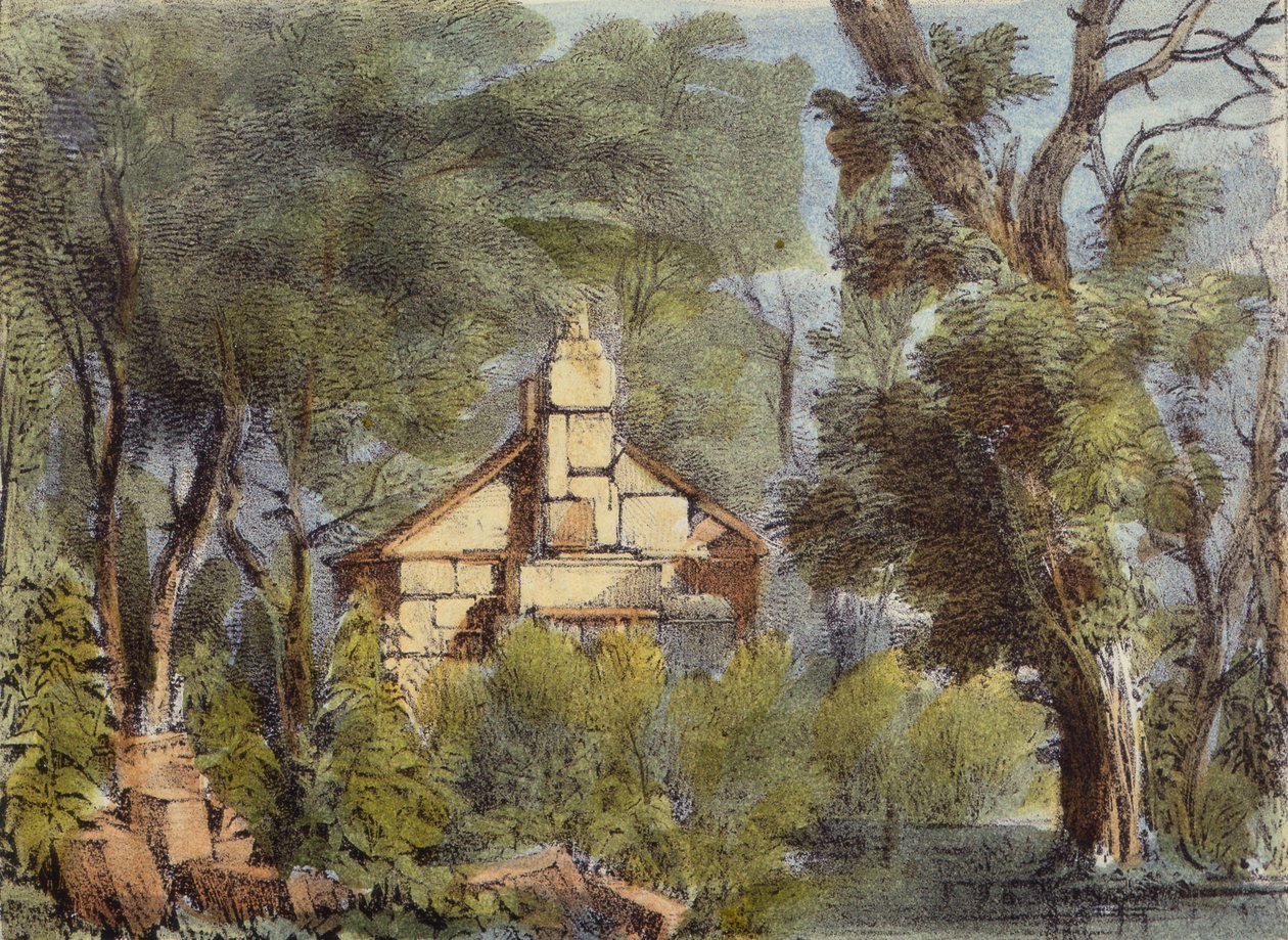 Steinhaus, Richmond Gardens, Tafel 23 aus Kew Gardens: Eine Serie von vierundzwanzig Zeichnungen auf Stein, graviert von Charles Hullmandel (1789-1850), veröffentlicht 1820 von George Ernest after Papendiek