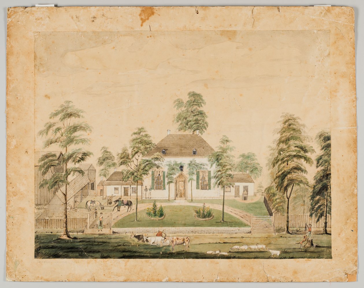 Park House, Albion, Illinois, 1816 von George Flower