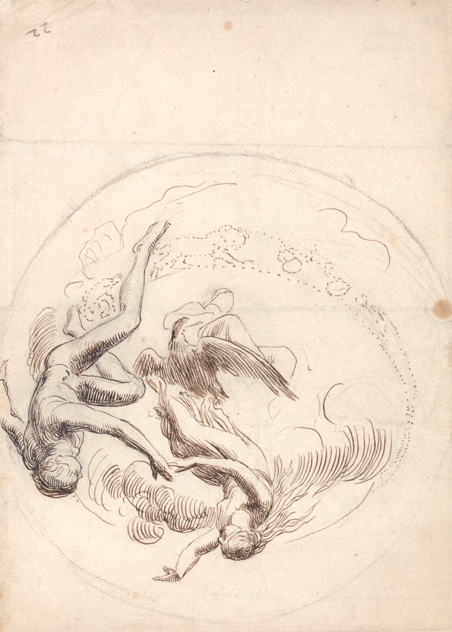Studie für eine runde Deckendekoration von George Frederic Watts
