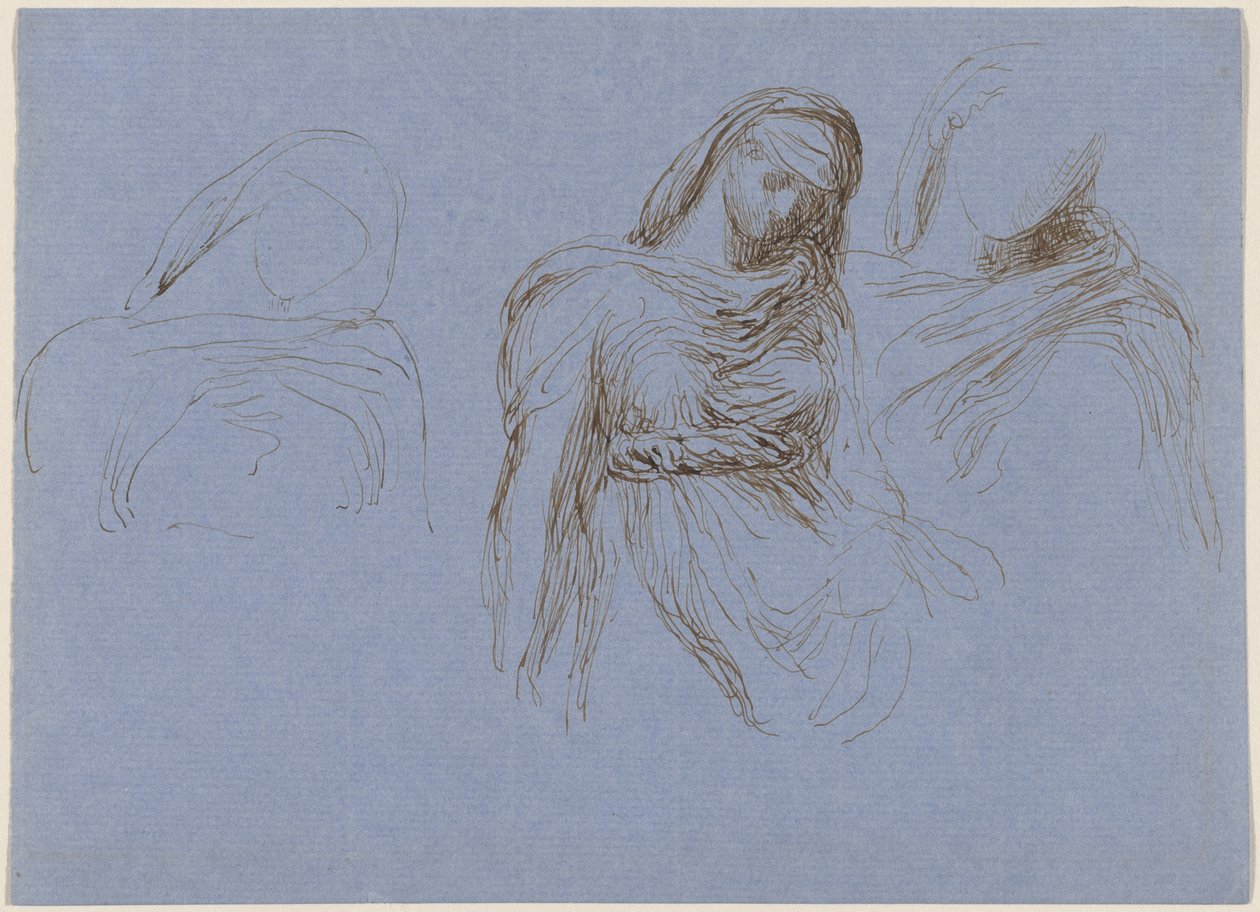 Studie des Todes für "Zeit und Tod" von George Frederic Watts