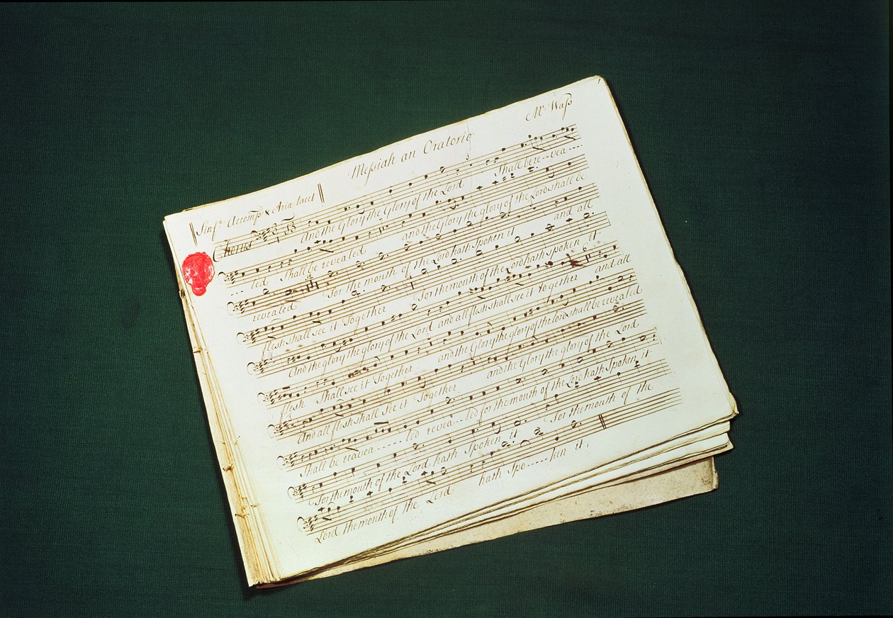Originalpartitur des Messias von George Frederick Handel