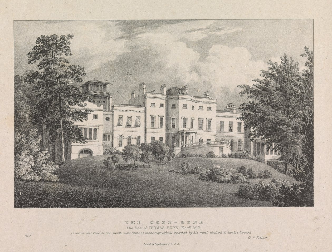The Deep-Dene. Der Sitz von Thomas Hope, Esq. von George Frederick Prosser
