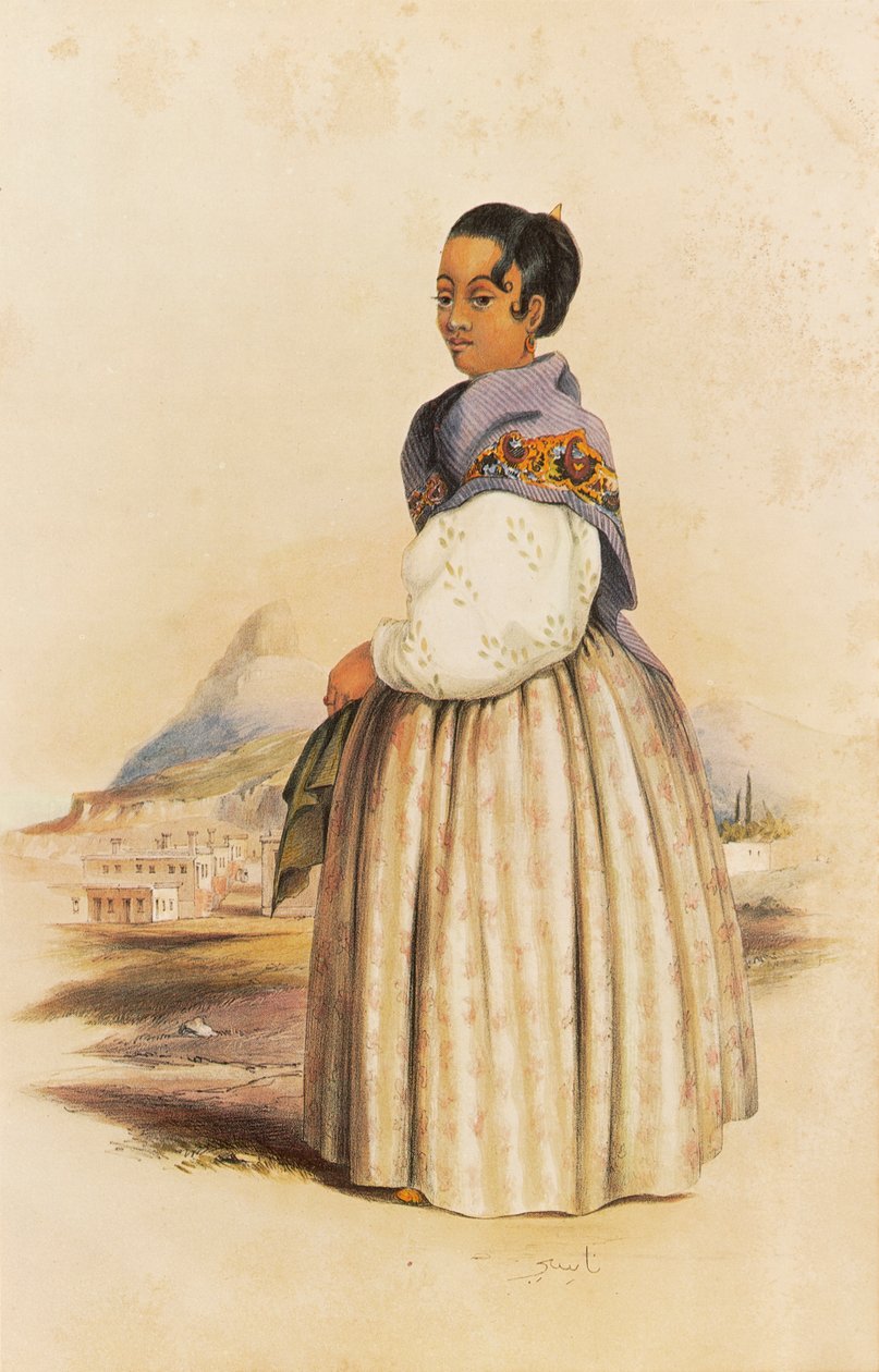Nazea, Frau von Karel, einem angesehenen malaiischen Priester in Kapstadt von George French Angas