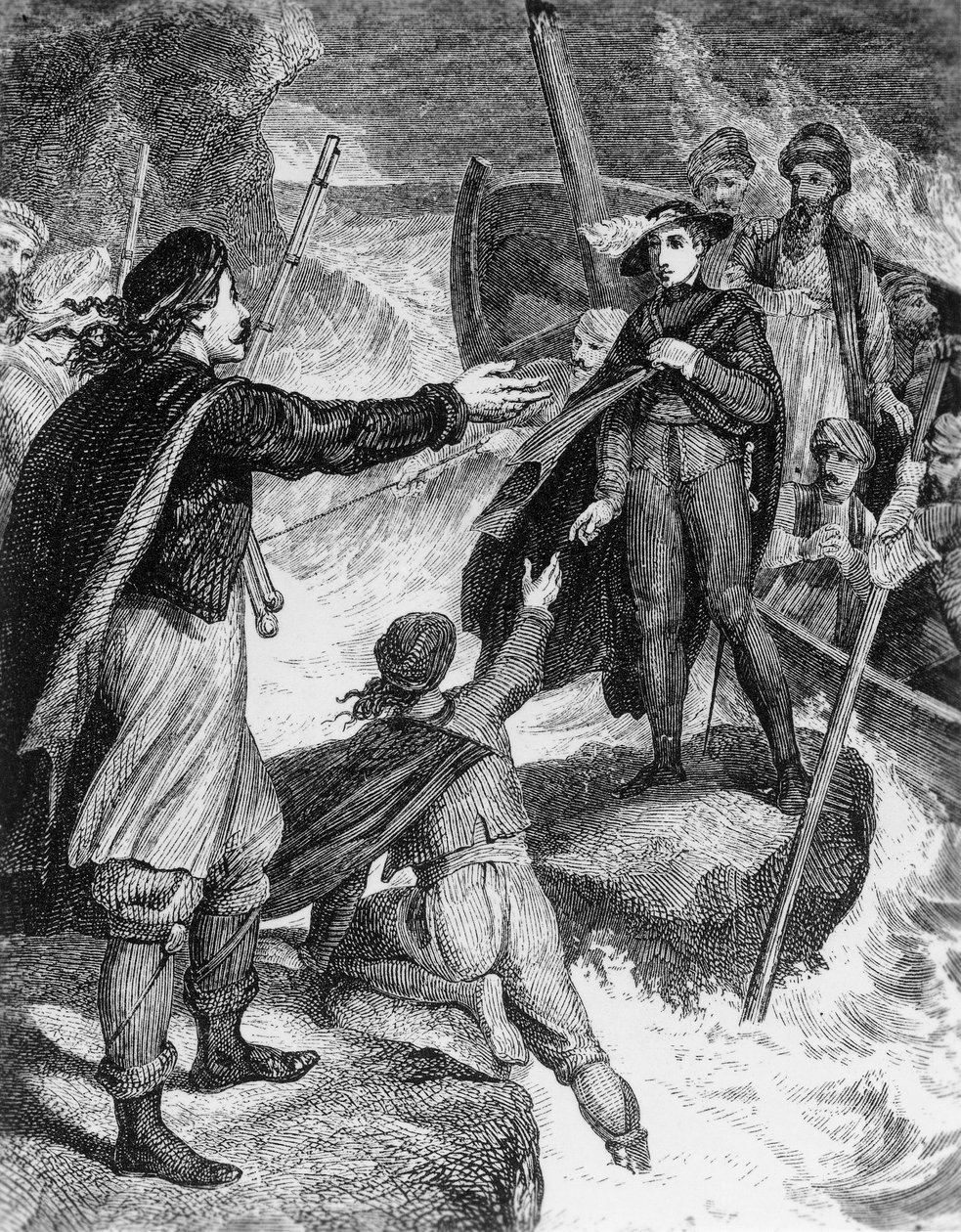 Illustration aus dem Werk von George Gordon Byron, Gravur, aus den gesammelten Werken von Lord Byron von George Gordon Byron